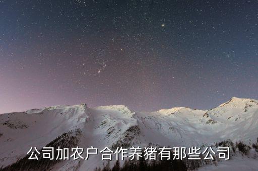 雛鷹集團養豬怎么合作,農戶怎么跟溫氏公司合作養豬