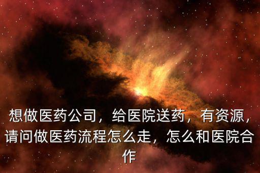 想做醫(yī)藥公司，給醫(yī)院送藥，有資源，請(qǐng)問(wèn)做醫(yī)藥流程怎么走，怎么和醫(yī)院合作