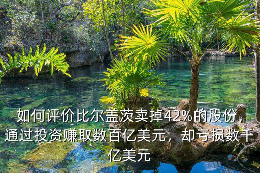 如何評價比爾蓋茨賣掉42%的股份，通過投資賺取數百億美元，卻虧損數千億美元