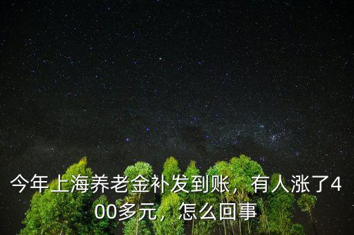 今年上海養老金怎么加,今年上海養老金漲嗎