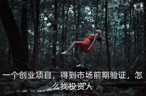創業項目怎么找風投,一個創業項目