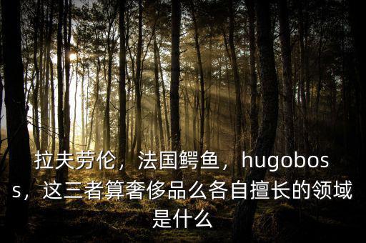 拉夫勞倫，法國(guó)鱷魚，hugoboss，這三者算奢侈品么各自擅長(zhǎng)的領(lǐng)域是什么