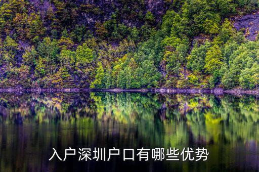 入戶深圳戶口有哪些優勢