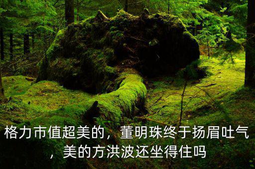 格力市值超美的，董明珠終于揚眉吐氣，美的方洪波還坐得住嗎
