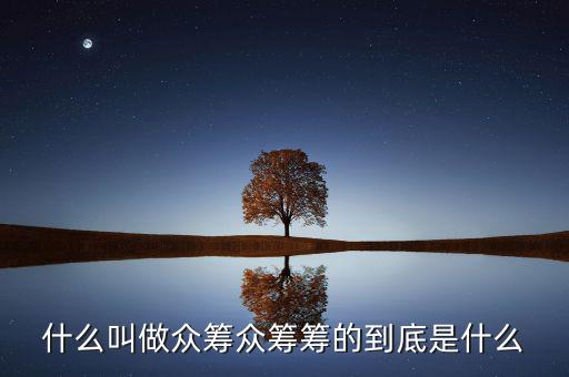 京東產品眾籌什么意思,什么叫做眾籌