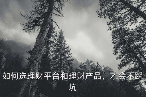 怎么選理財產品,如何選理財平臺和理財產品