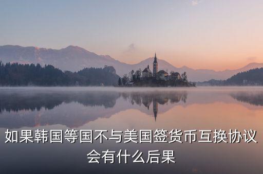 什么是貨幣互換協議,這是要干什么