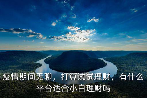 疫情期間無聊，打算試試理財，有什么平臺適合小白理財嗎