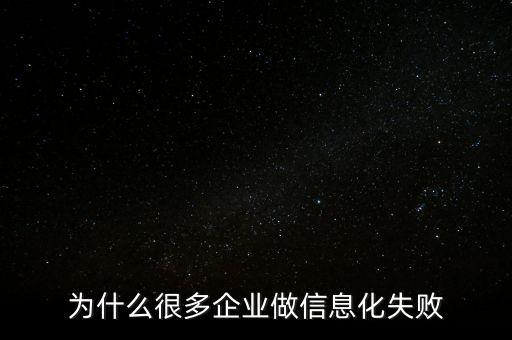 飯否為什么失敗,為什么很多企業做信息化失敗