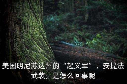 美國明尼蘇達州的“起義軍”，安提法武裝，是怎么回事呢