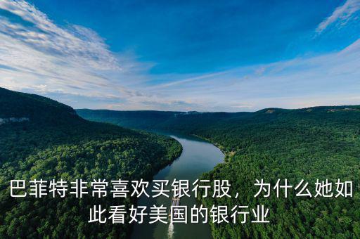 巴菲特非常喜歡買銀行股，為什么她如此看好美國的銀行業