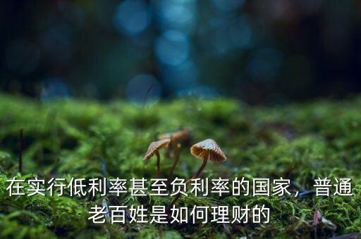 在實行低利率甚至負利率的國家，普通老百姓是如何理財的