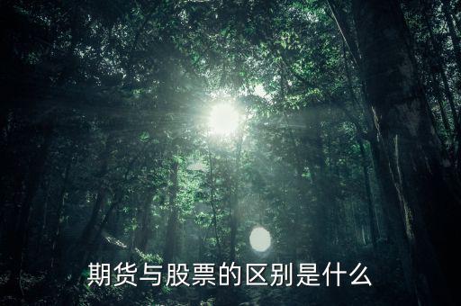 期貨與股票的區別是什么