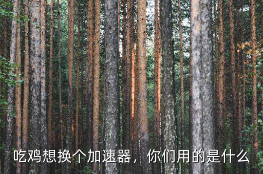 跨區用什么加速器,你們用的是什么