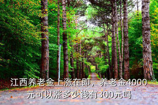 江西養老金上漲在即，養老金4000元可以漲多少錢有300元嗎