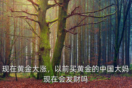 現在黃金大漲，以前買黃金的中國大媽現在會發財嗎