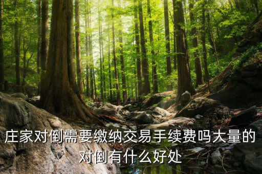 莊家對倒需要繳納交易手續費嗎大量的對倒有什么好處