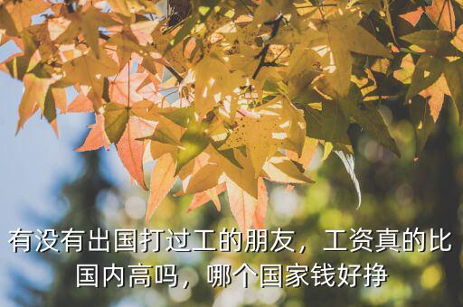 有沒有出國打過工的朋友，工資真的比國內高嗎，哪個國家錢好掙