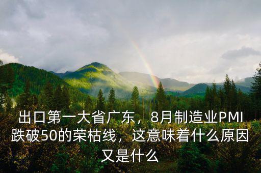 出口第一大省廣東，8月制造業PMI跌破50的榮枯線，這意味著什么原因又是什么