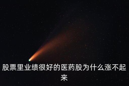 股票里業績很好的醫藥股為什么漲不起來