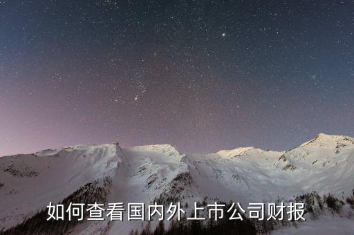 如何查看國內外上市公司財報