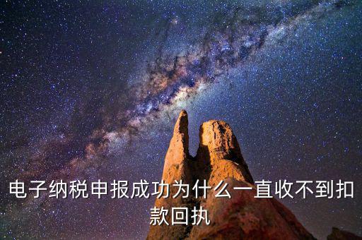 電子納稅申報成功為什么一直收不到扣款回執
