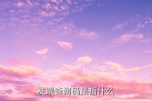 發票查詢碼是指什么
