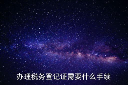 辦理稅務登記證需要什么手續