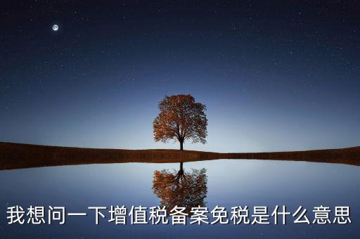 增值稅網上備案是什么意思，公司剛成立請問到稅務局備案是什么意思