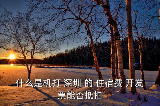 什么是機打 深圳 的 住宿費 開發票能否抵扣