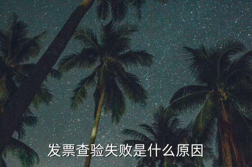發票查驗失敗是什么原因