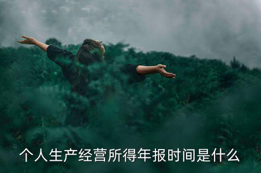個人經營所得是什么時候申報，個人所得稅什么時候申報