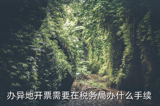 辦異地開票需要在稅務局辦什么手續