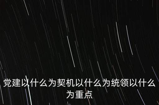 什么是地稅黨建，黨建以什么為契機以什么為統領以什么為重點