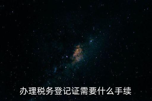 辦理稅務登記證需要什么手續