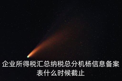 匯總所得稅備案什么時間，備案應該在什么時候進行求解