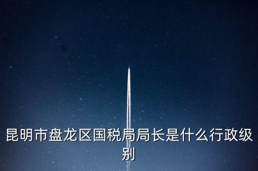 昆明市盤龍區國稅局局長是什么行政級別