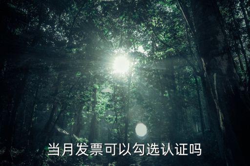 當月發票可以勾選認證嗎