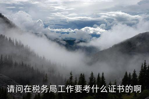 地稅局上班要什么證書，請問在稅務局工作要考什么證書的啊