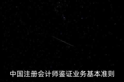 中國注冊會計師鑒證業務基本準則