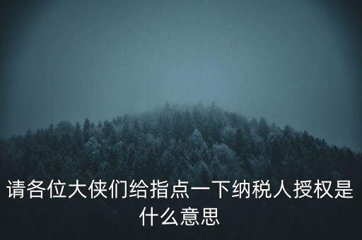 納稅人獲得感是什么意思，請各位大俠們給指點一下納稅人授權是什么意思