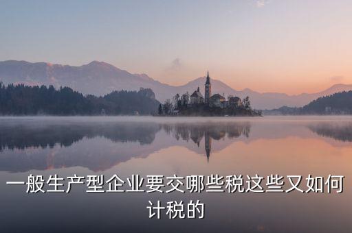 生產(chǎn)型企業(yè)交什么稅，一般生產(chǎn)型企業(yè)要交哪些稅這些又如何計(jì)稅的