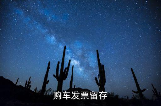購車發票留存
