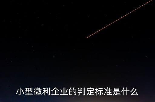 小型微利企業的判定標準是什么