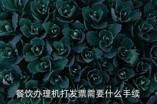 餐飲辦理機打發票需要什么手續