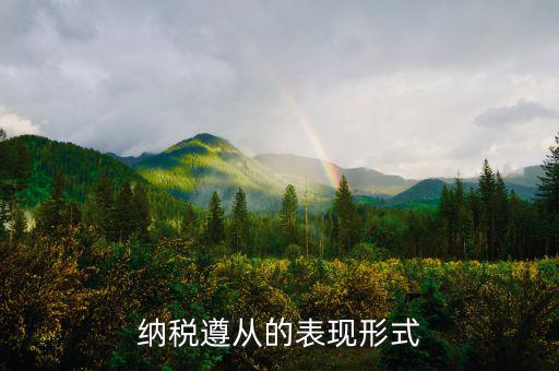 納稅遵從的表現形式
