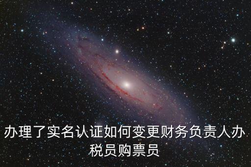 辦稅員在什么網上變更，辦理了實名認證如何變更財務負責人辦稅員購票員