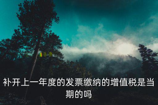 補開上一年度的發票繳納的增值稅是當期的嗎