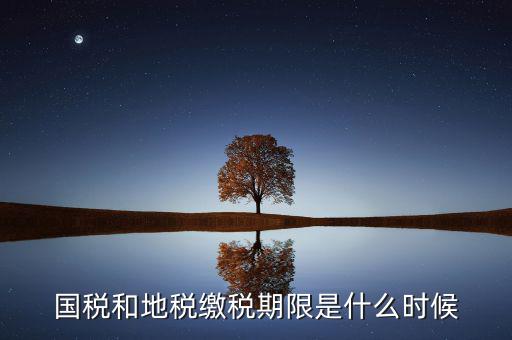 椒江國地稅什么時候交，國稅和地稅繳稅期限是什么時候