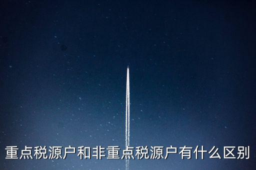 重點稅源戶和非重點稅源戶有什么區別